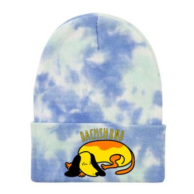 Dachshund Cute Puppy Dog Doggy Lover Funny Gift Tie Dye 12in Knit Beanie