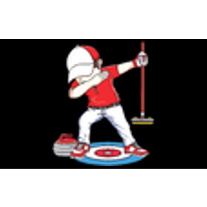 Dabbing Curling Player Curling Rocks Broom Curler Curling Bumper Sticker