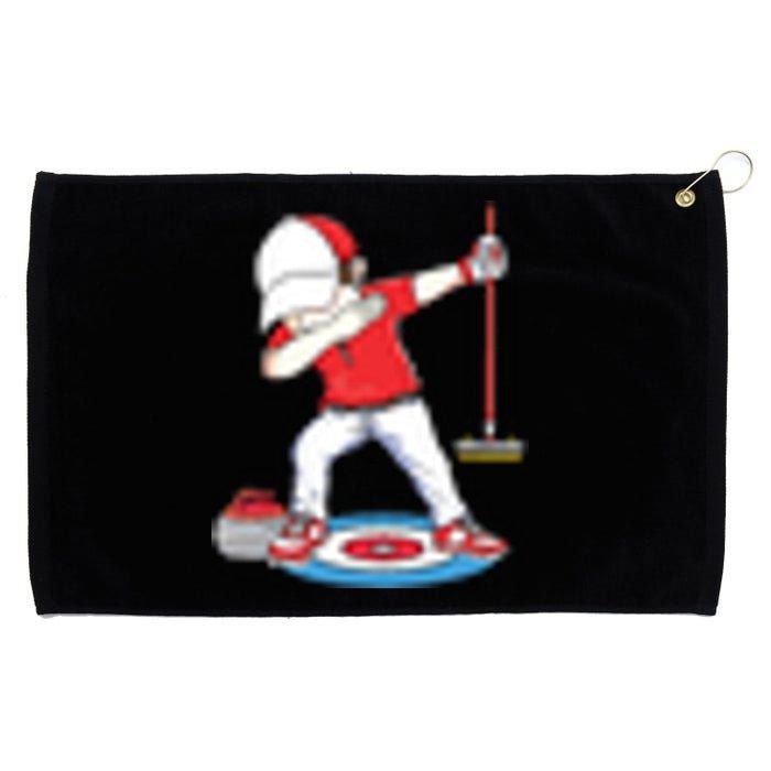 Dabbing Curling Player Curling Rocks Broom Curler Curling Grommeted Golf Towel