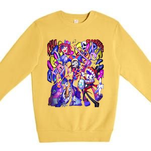 Digital Circus Pomni Cute Ragatha Jax Digitalcircus Premium Crewneck Sweatshirt