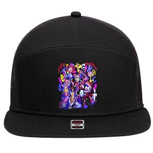 Digital Circus Pomni Cute Ragatha Jax Digitalcircus 7 Panel Mesh Trucker Snapback Hat