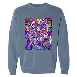 Digital Circus Pomni Cute Ragatha Jax Digitalcircus Garment-Dyed Sweatshirt