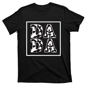 Dada Cow Print Cow Pattern Father's Day T-Shirt