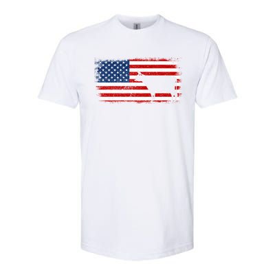 Dairy Cow Patriotic American Flag Vintage Gift Softstyle® CVC T-Shirt