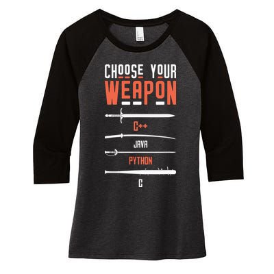 Developer Coder Programming Software Engineer Programmer Women's Tri-Blend 3/4-Sleeve Raglan Shirt