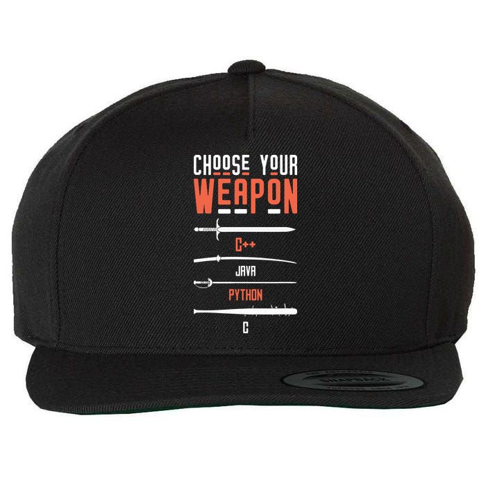 Developer Coder Programming Software Engineer Programmer Wool Snapback Cap