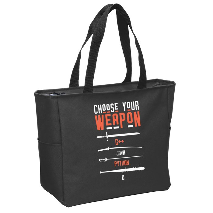 Developer Coder Programming Software Engineer Programmer Zip Tote Bag