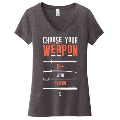 Developer Coder Programming Software Engineer Programmer Women's V-Neck T-Shirt