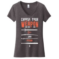 Developer Coder Programming Software Engineer Programmer Women's V-Neck T-Shirt