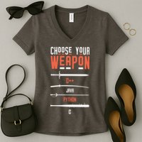 Developer Coder Programming Software Engineer Programmer Women's V-Neck T-Shirt