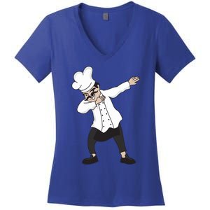 Dabbing Chef Pizza Chef Pizza Chef Chef With Chefs Hat Meaningful Gift Women's V-Neck T-Shirt