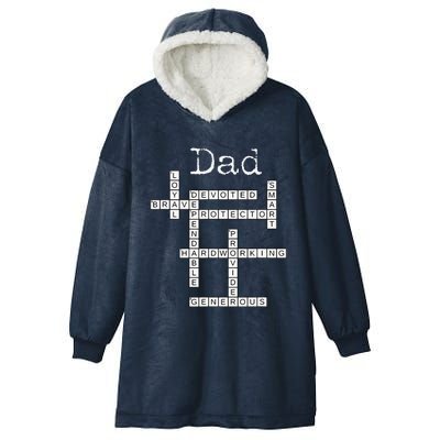 Dad Crossword Puzzle Fathers Day Love Word Games Saying Hooded Wearable Blanket