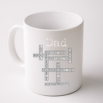 Dad Crossword Puzzle Fathers Day Love Word Games Saying Coffee Mug