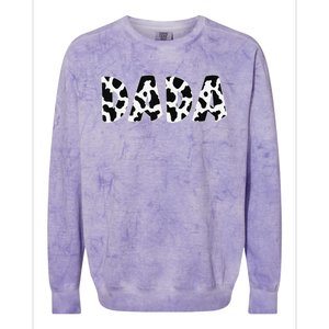 Dada Cow Print Cow Pattern Dad Daddy Father's Day Gift Colorblast Crewneck Sweatshirt