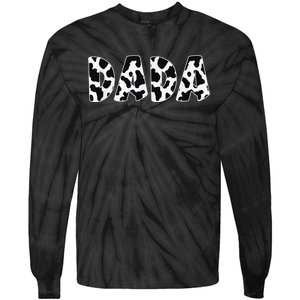 Dada Cow Print Cow Pattern Dad Daddy Father's Day Gift Tie-Dye Long Sleeve Shirt