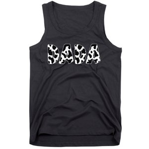 Dada Cow Print Cow Pattern Dad Daddy Father's Day Gift Tank Top