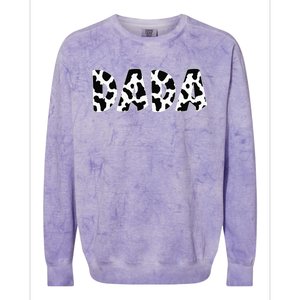 Dada Cow Print Cow Pattern Dad Daddy Father's Day Colorblast Crewneck Sweatshirt