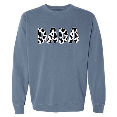 Dada Cow Print Cow Pattern Father's Day Garment-Dyed Sweatshirt