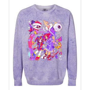 Digital Circus Pomni Funny Ragatha Jax Digitalcircus Colorblast Crewneck Sweatshirt