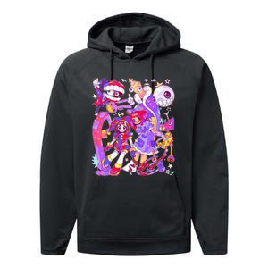 Digital Circus Pomni Funny Ragatha Jax Digitalcircus Performance Fleece Hoodie