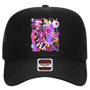 Digital Circus Pomni Funny Ragatha Jax Digitalcircus High Crown Mesh Back Trucker Hat