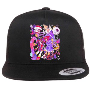 Digital Circus Pomni Funny Ragatha Jax Digitalcircus Flat Bill Trucker Hat