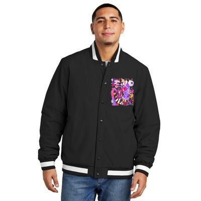 Digital Circus Pomni Funny Ragatha Jax Digitalcircus Insulated Varsity Jacket