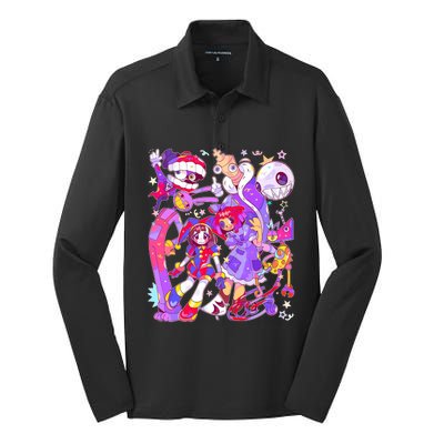 Digital Circus Pomni Funny Ragatha Jax Digitalcircus Silk Touch Performance Long Sleeve Polo