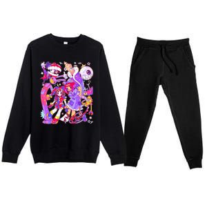 Digital Circus Pomni Funny Ragatha Jax Digitalcircus Premium Crewneck Sweatsuit Set