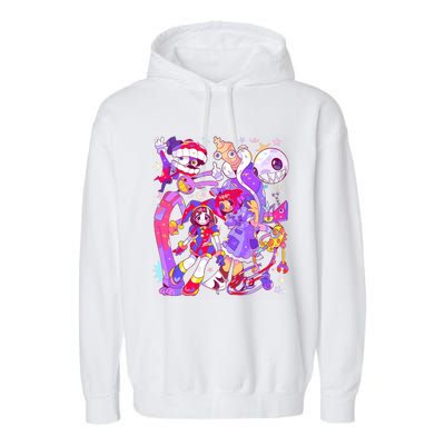 Digital Circus Pomni Funny Ragatha Jax Digitalcircus Garment-Dyed Fleece Hoodie