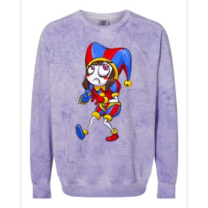 Digital Circus Pomni Horror Characters Digitalcircus Design Colorblast Crewneck Sweatshirt