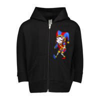 Digital Circus Pomni Horror Characters Digitalcircus Design Toddler Zip Fleece Hoodie