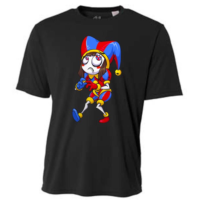 Digital Circus Pomni Horror Characters Digitalcircus Design Cooling Performance Crew T-Shirt