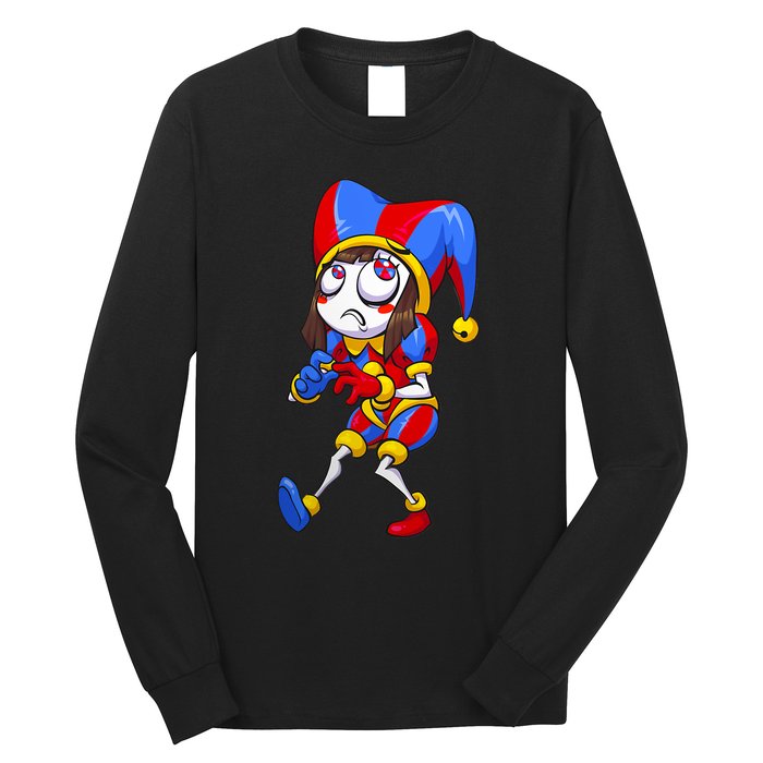 Digital Circus Pomni Horror Characters Digitalcircus Design Long Sleeve Shirt