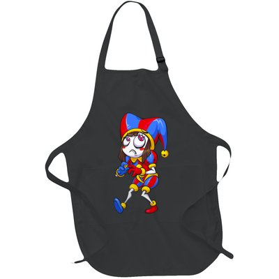 Digital Circus Pomni Horror Characters Digitalcircus Design Full-Length Apron With Pockets