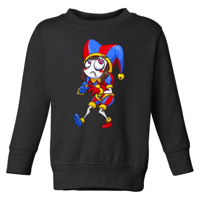 Digital Circus Pomni Horror Characters Digitalcircus Design Toddler Sweatshirt