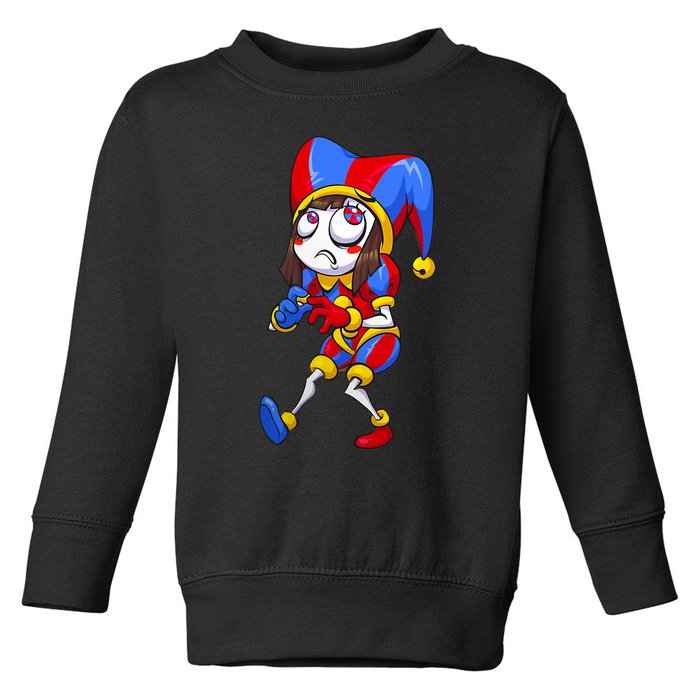 Digital Circus Pomni Horror Characters Digitalcircus Design Toddler Sweatshirt