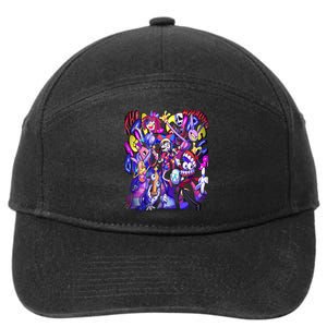 Digital Circus Pomni Cute Ragatha Jax Digitalcircus 7-Panel Snapback Hat