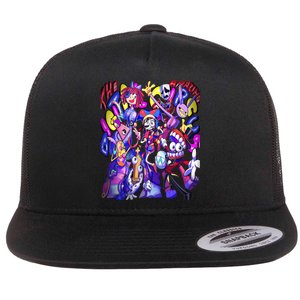 Digital Circus Pomni Cute Ragatha Jax Digitalcircus Flat Bill Trucker Hat