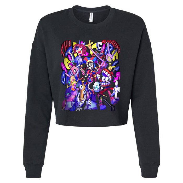 Digital Circus Pomni Cute Ragatha Jax Digitalcircus Cropped Pullover Crew