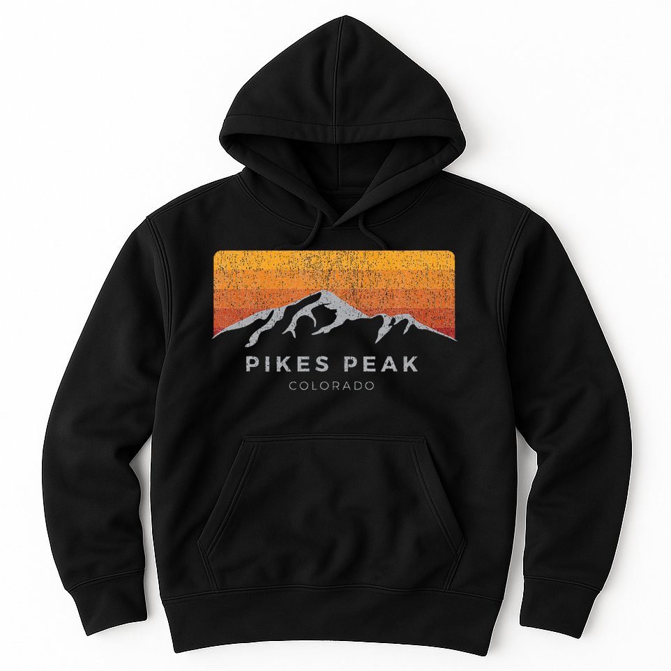 Distressed Colorado Pikes Peak Summer Edition Hoodie
