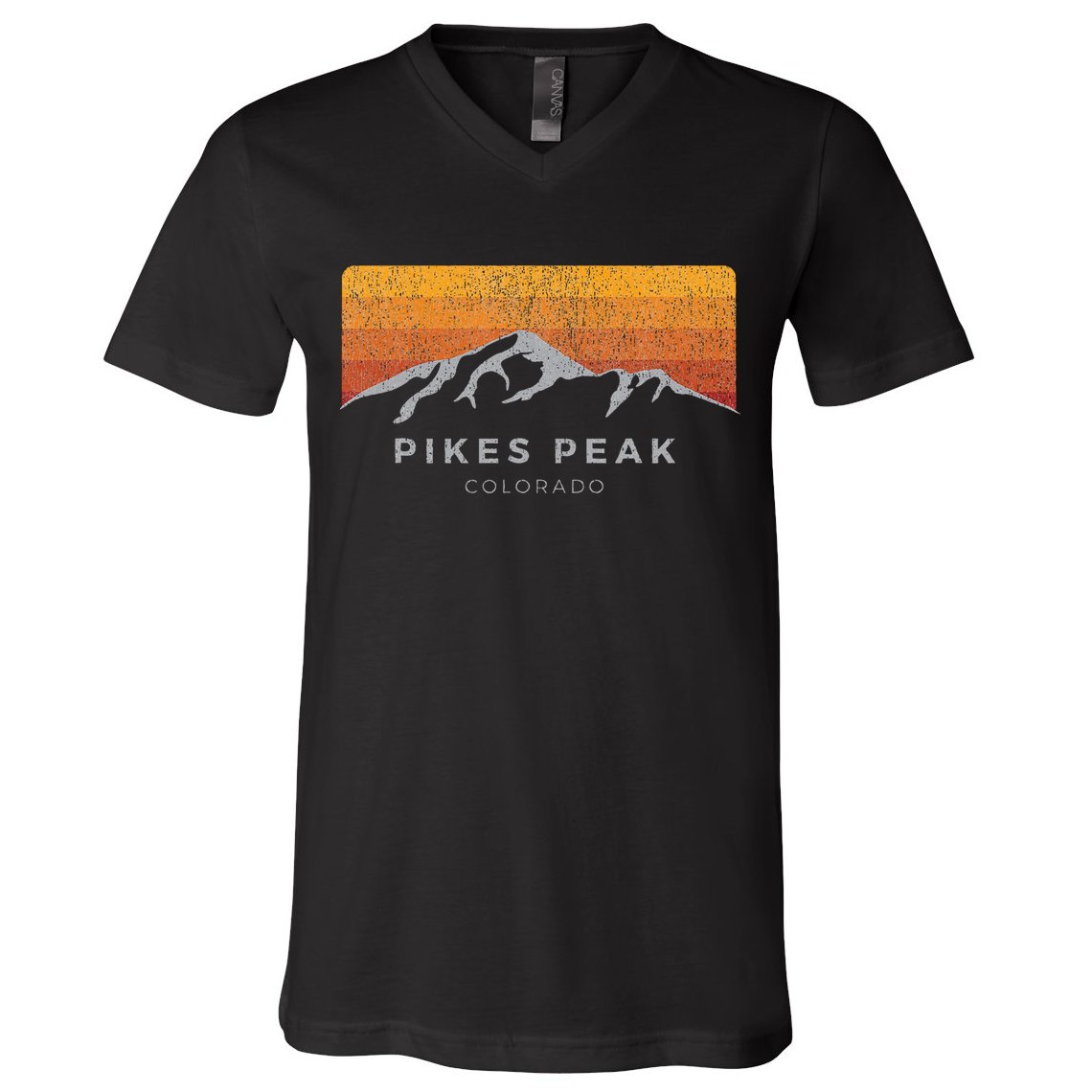 Distressed Colorado Pikes Peak Summer Edition V-Neck T-Shirt