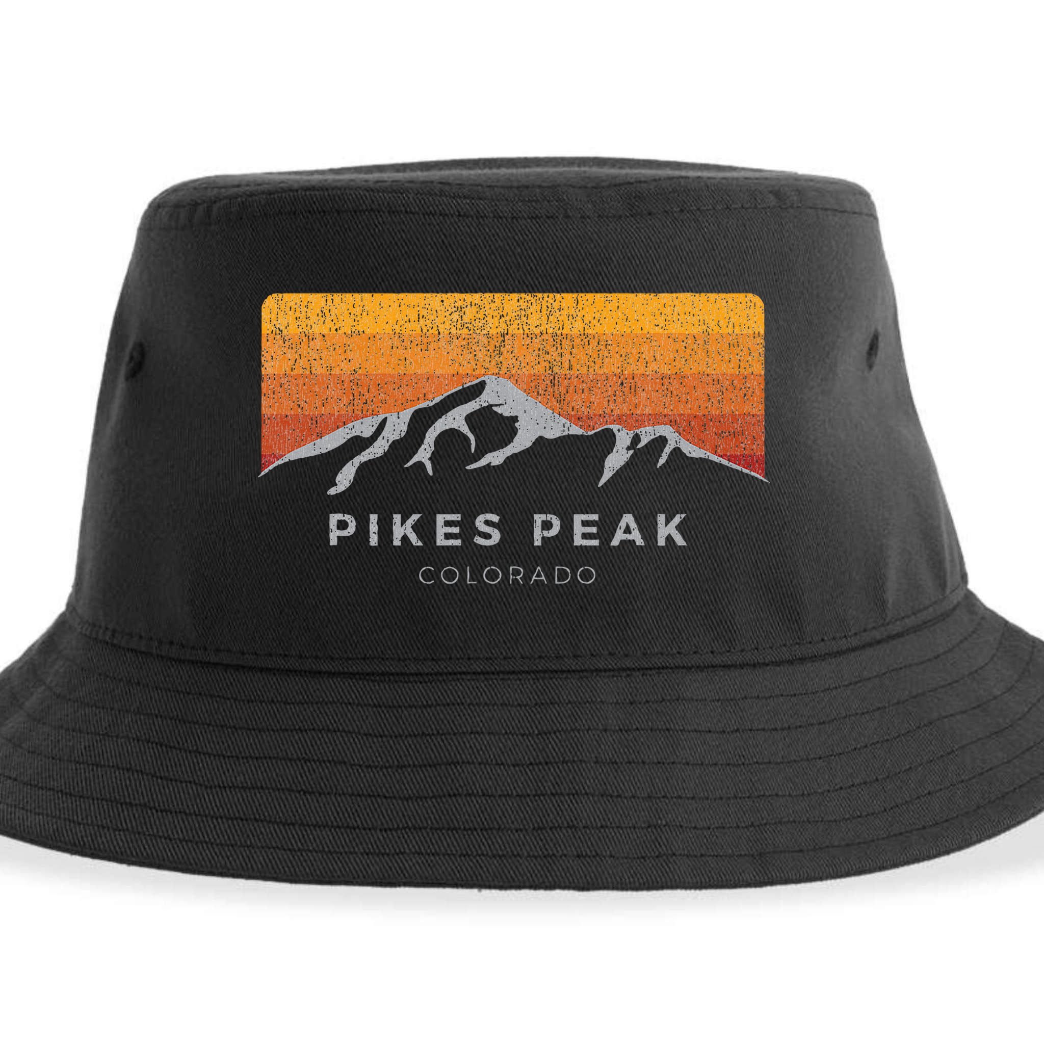 Distressed Colorado Pikes Peak Summer Edition Sustainable Bucket Hat