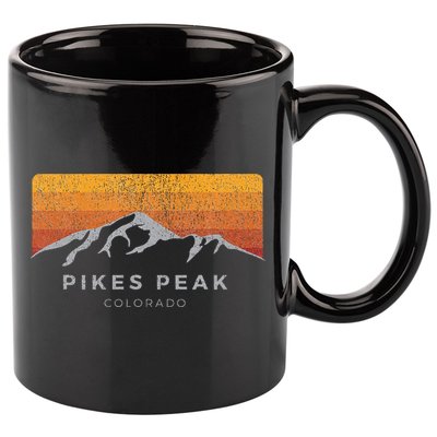 Distressed Colorado Pikes Peak Summer Edition 11oz C Handle Ceramic Mug