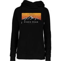 Distressed Colorado Pikes Peak Summer Edition Womens Funnel Neck Pullover Hood