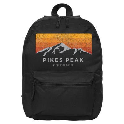 Distressed Colorado Pikes Peak Summer Edition 16 in Basic Backpack
