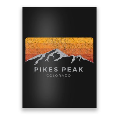Distressed Colorado Pikes Peak Summer Edition Poster