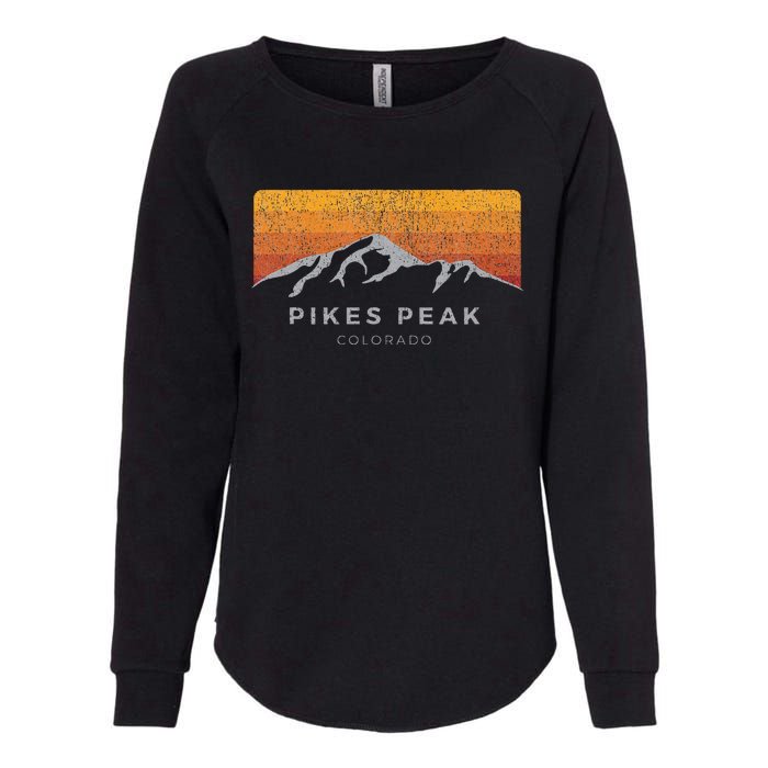 Distressed Colorado Pikes Peak Summer Edition Womens California Wash Sweatshirt