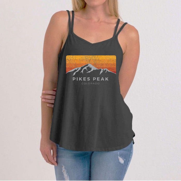 Distressed Colorado Pikes Peak Summer Edition Women's Strappy Tank