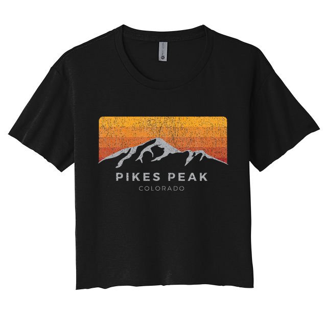 Distressed Colorado Pikes Peak Summer Edition Crop Top